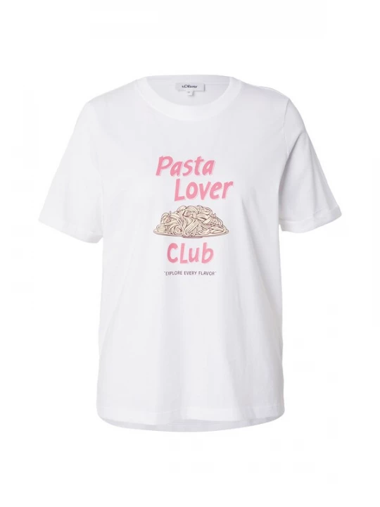 Foto van product s.Oliver Shirt pasteelgeel / pink / wit