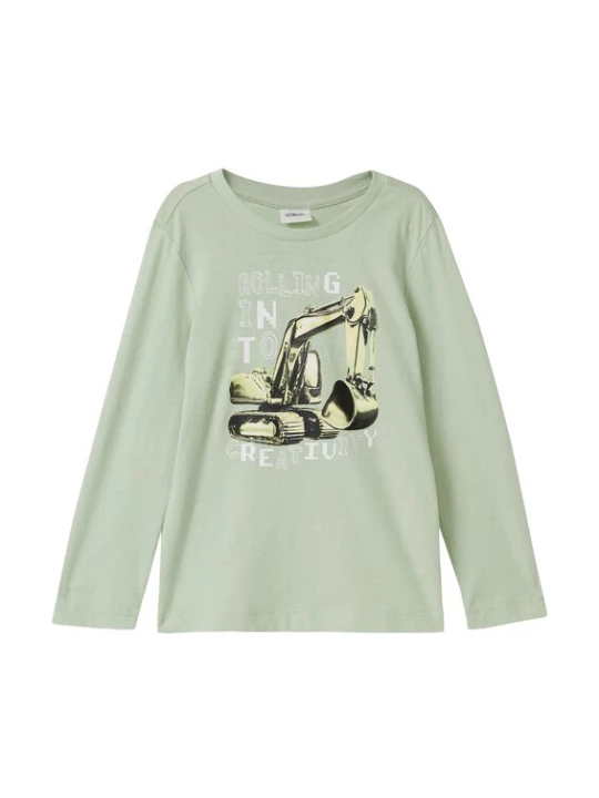 Foto van product s.Oliver Shirt pastelgroen / zwart / wit