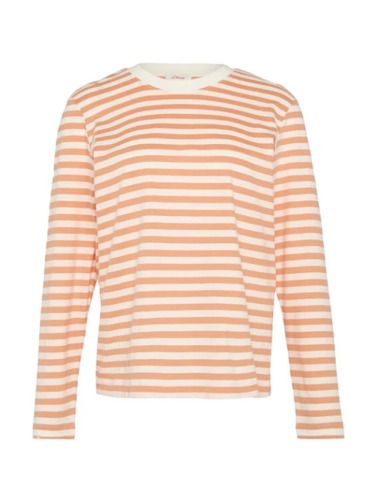 Foto van product s.Oliver Shirt pasteloranje / wit