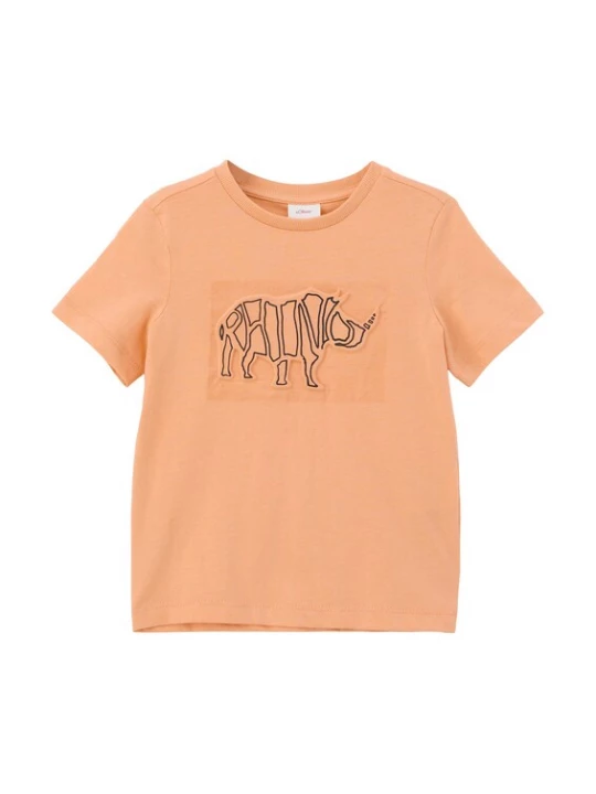 Foto van product s.Oliver Shirt pasteloranje / zwart