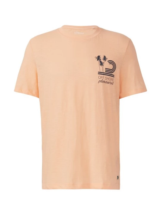 Foto van product s.Oliver Shirt perzik / zwart