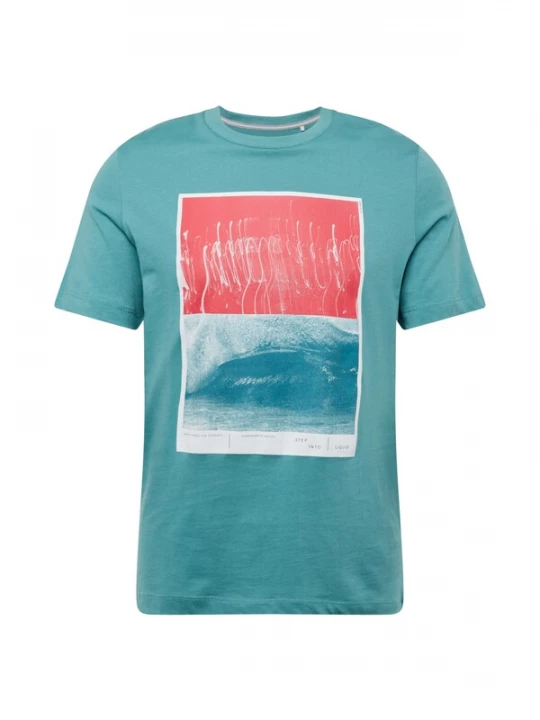 Foto van product s.Oliver Shirt petrol / zalm roze / zwart / wit