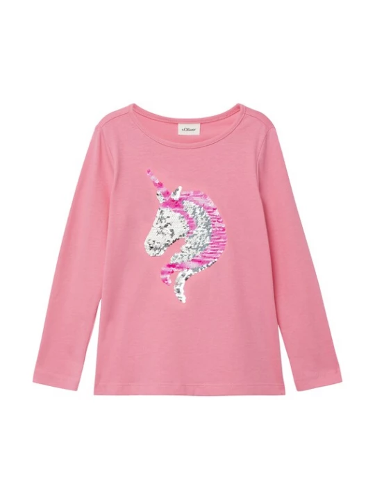 Foto van product s.Oliver Shirt pink / oudroze / zwart / zilver
