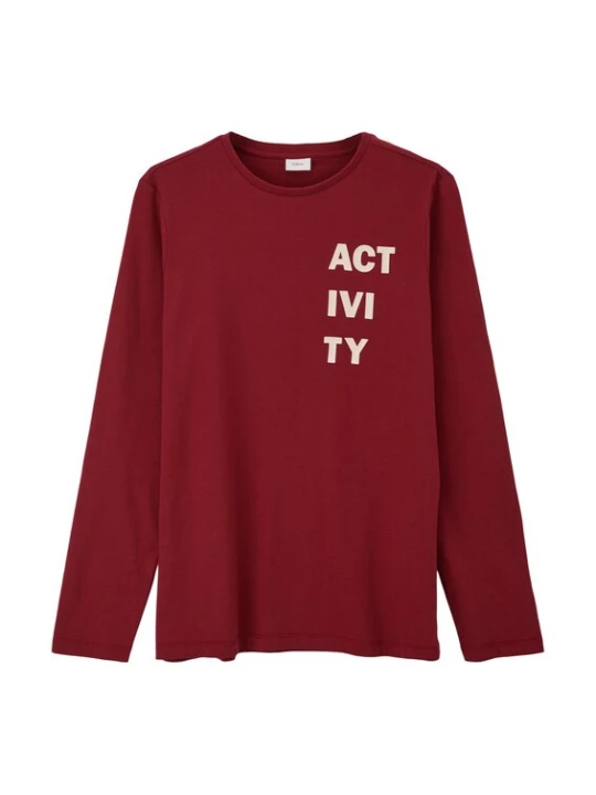 Foto van product s.Oliver Shirt robijnrood / wit