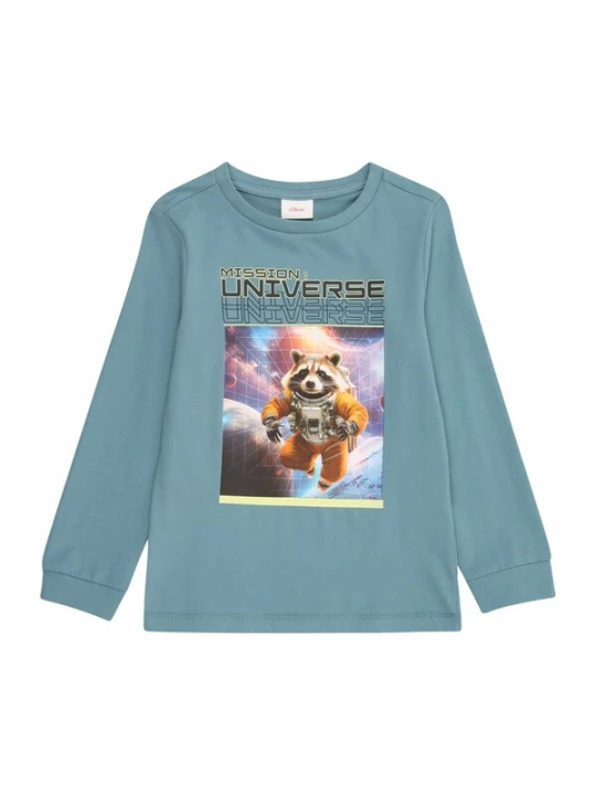 Foto van product s.Oliver Shirt roestbruin / petrol / lila / zwart