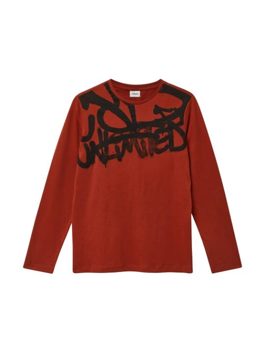 Foto van product s.Oliver Shirt rood / zwart