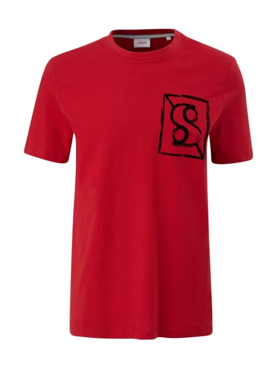 Foto van product s.Oliver Shirt rood / zwart