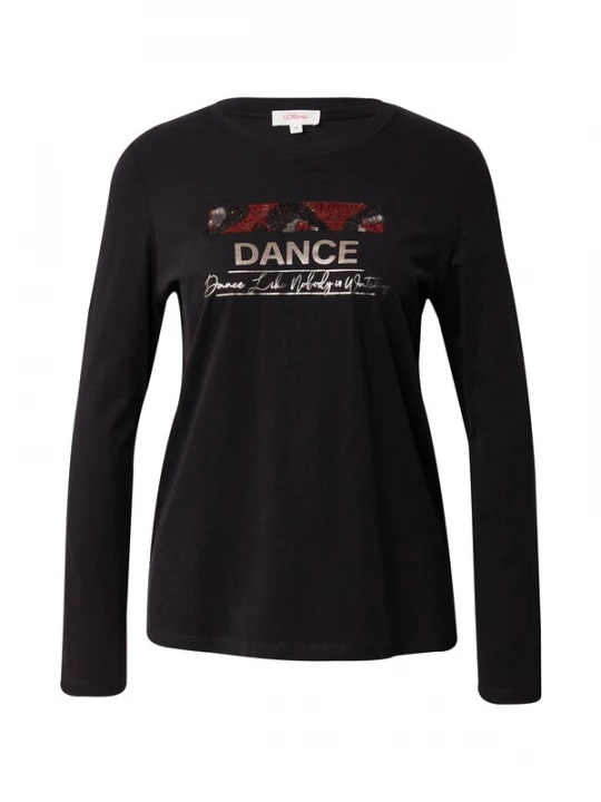 Foto van product s.Oliver Shirt rood / zwart / wit