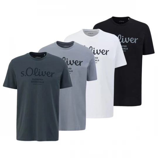 Foto van product s.Oliver Shirt rookgrijs / petrol / zwart / wit