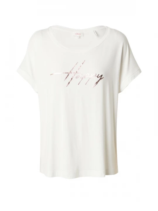 Foto van product s.Oliver Shirt rose-goud / wit