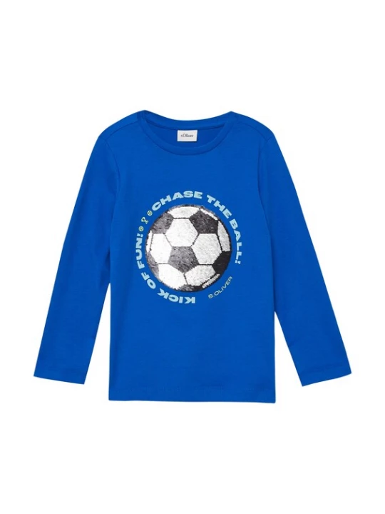 Foto van product s.Oliver Shirt royal blue / koningsblauw / lichtblauw / zwart / wit