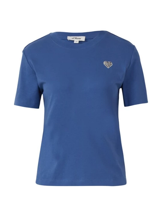 Foto van product s.Oliver Shirt royal blue / koningsblauw / wit