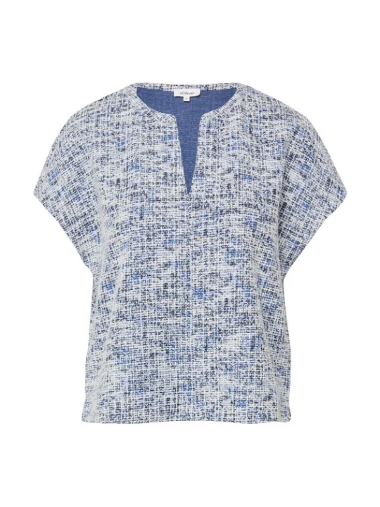 Foto van product s.Oliver Shirt royal blue / koningsblauw / zwart / wit