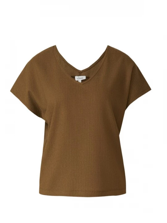 Foto van product s.Oliver Shirt 's.Oliver - Dames t-shirt' bruin