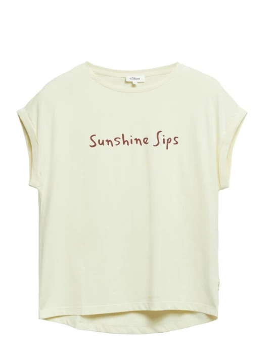 Foto van product s.Oliver Shirt 's.Oliver - Dames t-shirt' crème
