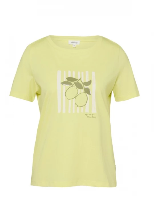 Foto van product s.Oliver Shirt 's.Oliver - Dames t-shirt' geel