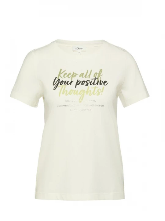 Foto van product s.Oliver Shirt 's.Oliver - Dames t-shirt' wit