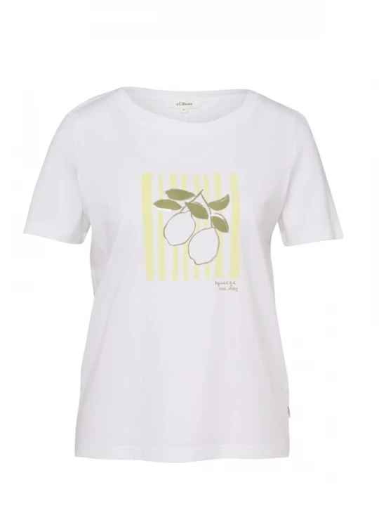 Foto van product s.Oliver Shirt 's.Oliver - Dames t-shirt' wit