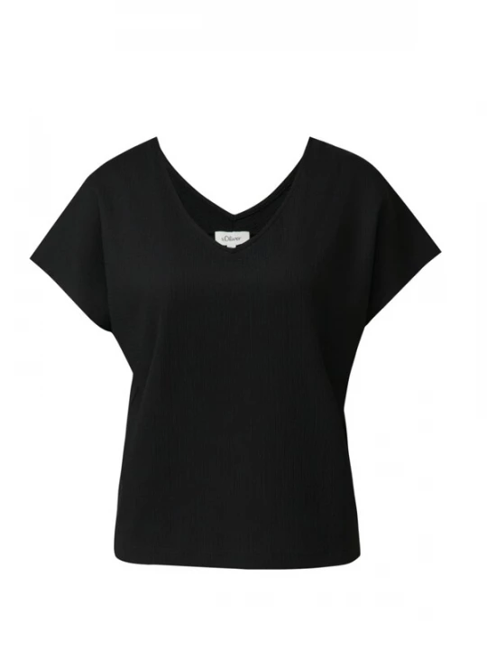Foto van product s.Oliver Shirt 's.Oliver - Dames t-shirt' zwart