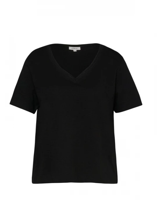 Foto van product s.Oliver Shirt 's.Oliver - Dames t-shirt' zwart
