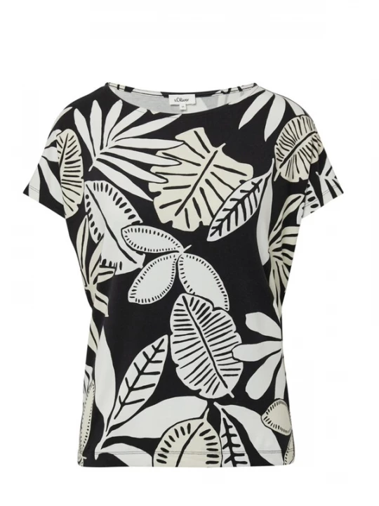 Foto van product s.Oliver Shirt 's.Oliver - Dames t-shirt' zwart