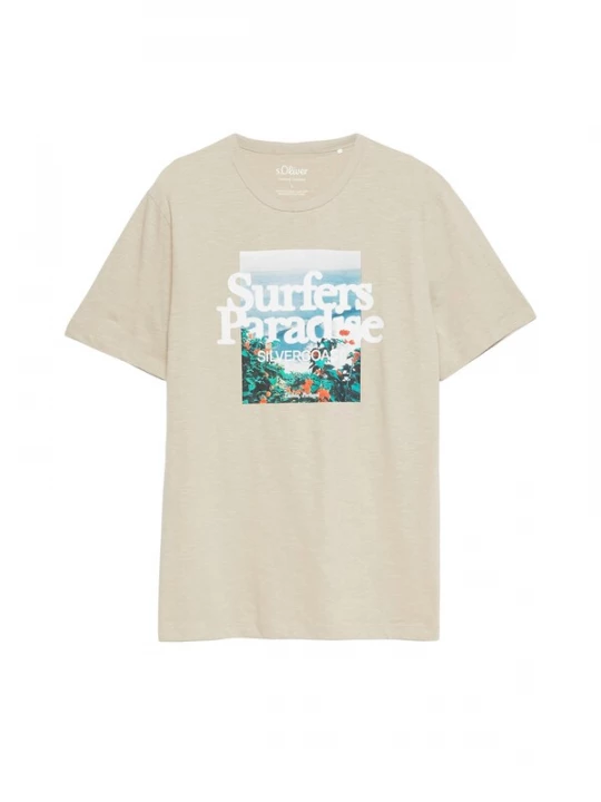Foto van product s.Oliver Shirt 's.Oliver - Heren t-shirt' bruin