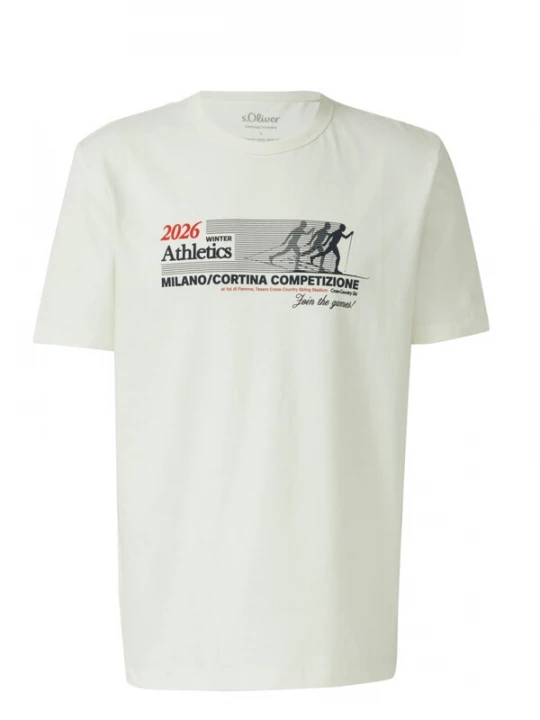 Foto van product s.Oliver Shirt 's.Oliver - Heren t-shirt' wit