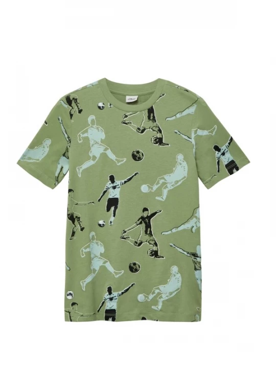 Foto van product s.Oliver Shirt 's.Oliver - Jongens t-shirt' kaki