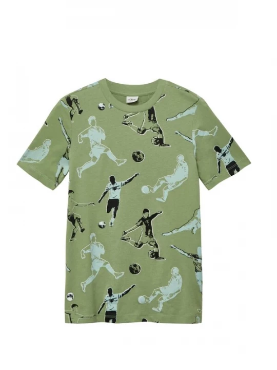 Foto van product s.Oliver Shirt 's.Oliver - Jongens t-shirt' kaki