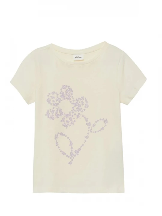 Foto van product s.Oliver Shirt 's.Oliver - Meisjes t-shirt' crème