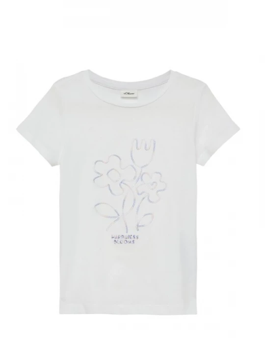 Foto van product s.Oliver Shirt 's.Oliver - Meisjes t-shirt' wit