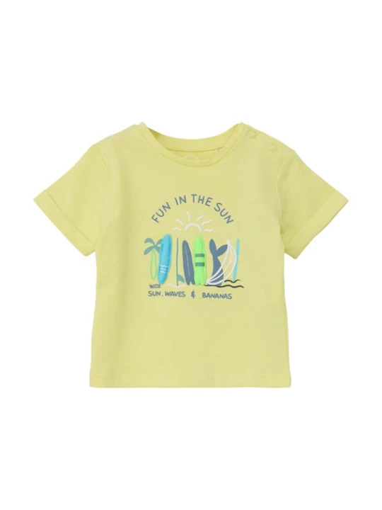 Foto van product s.Oliver Shirt saffier / azuur / citroengeel / wit