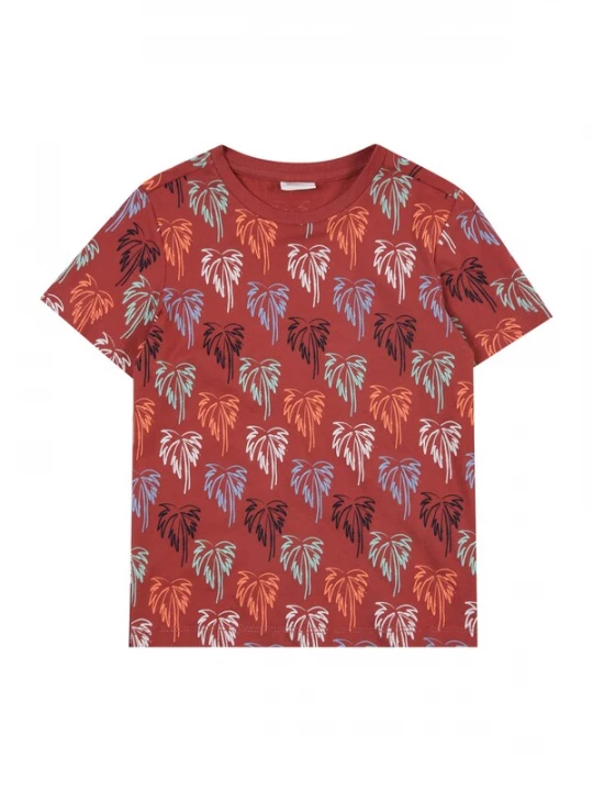 Foto van product s.Oliver Shirt saffier / donkeroranje / karmijnrood / zwart