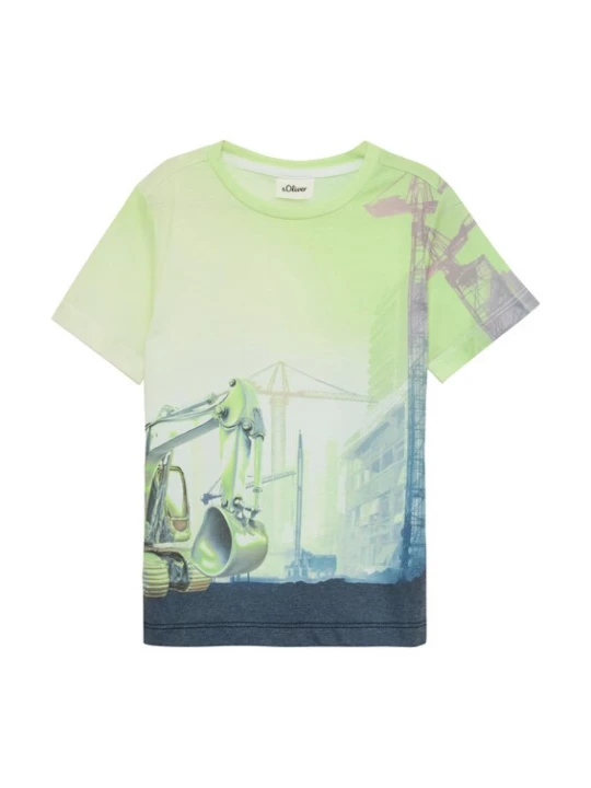 Foto van product s.Oliver Shirt saffier / grijs / lichtgroen