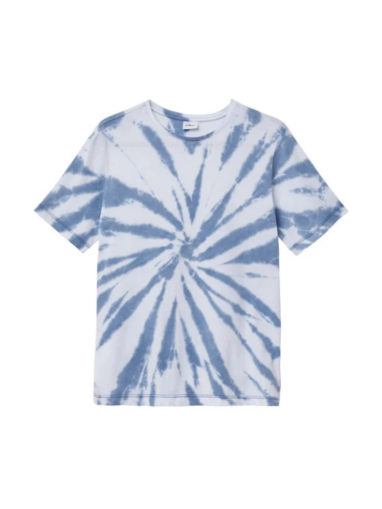 Foto van product s.Oliver Shirt saffier / pastelblauw / wit