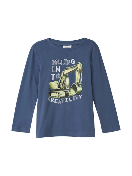 Foto van product s.Oliver Shirt saffier / pastelgroen / zwart / wit
