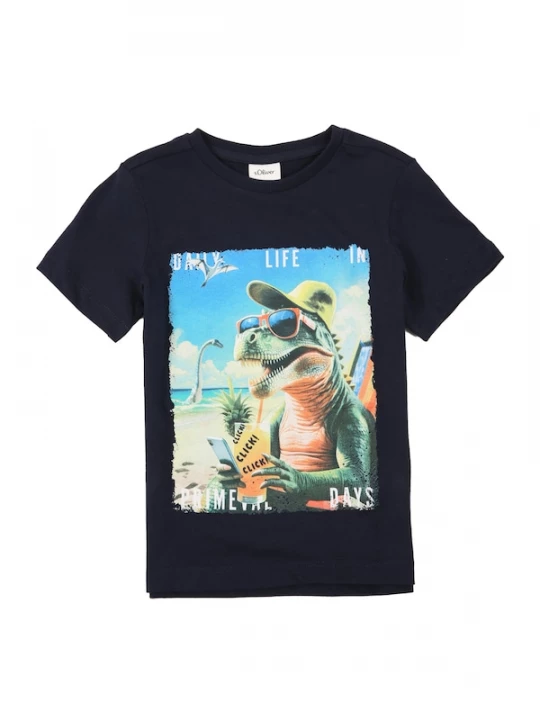 Foto van product s.Oliver Shirt sand / navy / hemelsblauw / groen