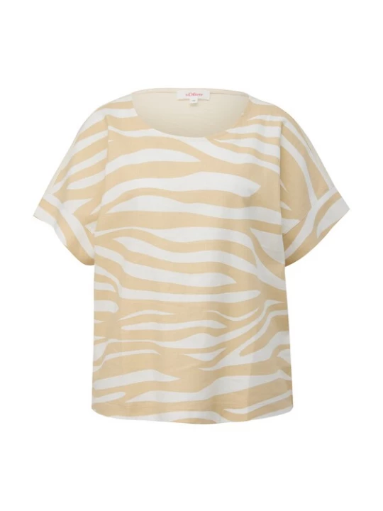 Foto van product s.Oliver Shirt sand / wit