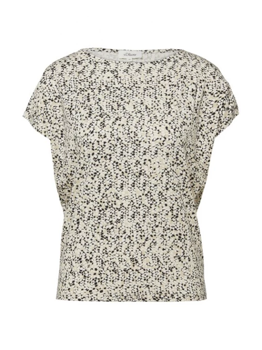 Foto van product s.Oliver Shirt sand / zwart / wit