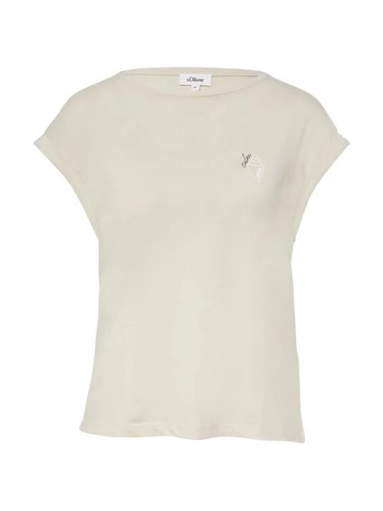 Foto van product s.Oliver Shirt sand / zwart / wit