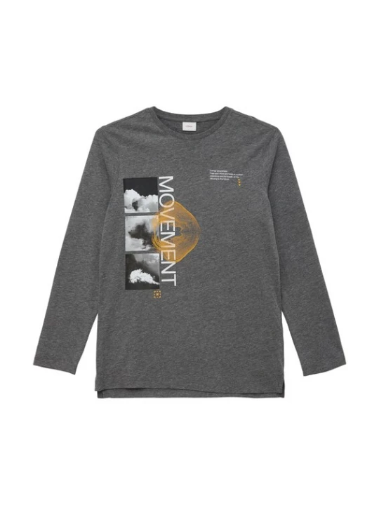 Foto van product s.Oliver Shirt sepia / grijs gemêleerd / zwart / wit