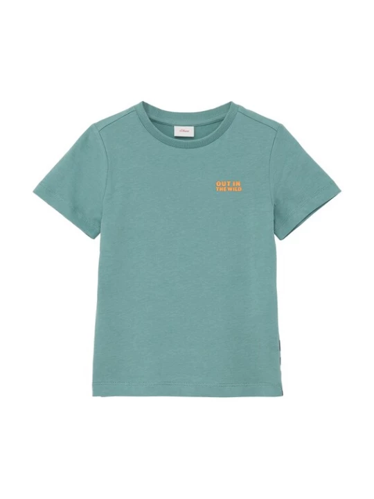 Foto van product s.Oliver Shirt smaragd / oranje / zwart