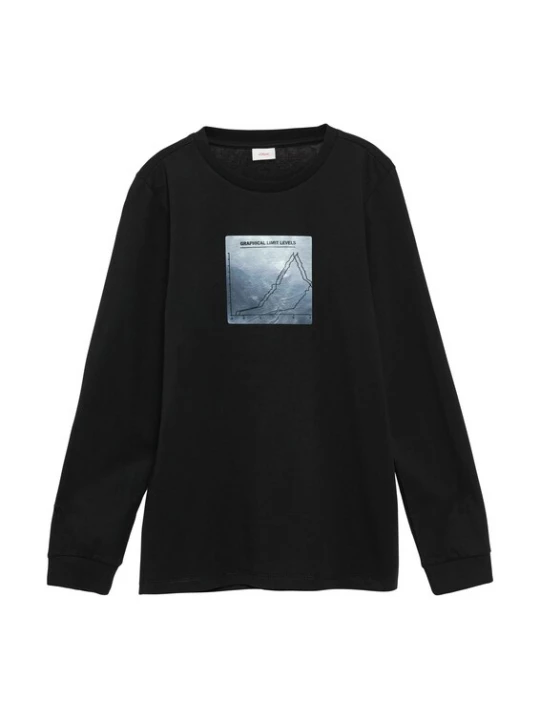 Foto van product s.Oliver Shirt smoky blue / basaltgrijs / lichtgrijs / zwart