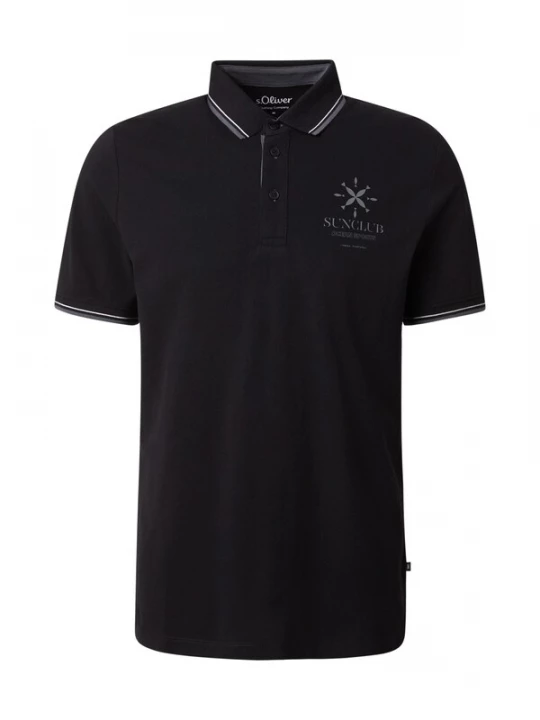 Foto van product s.Oliver Shirt smoky blue / zwart / wit