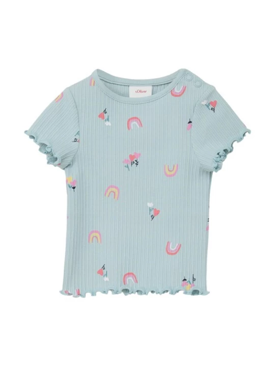 Foto van product s.Oliver Shirt turquoise / geel / magenta / wit