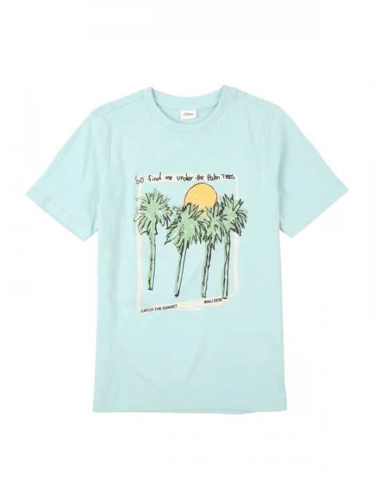 Foto van product s.Oliver Shirt turquoise / groen / oranje