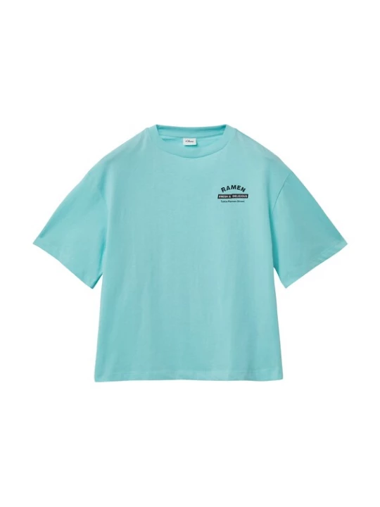 Foto van product s.Oliver Shirt turquoise / lavendel / zwart / wit