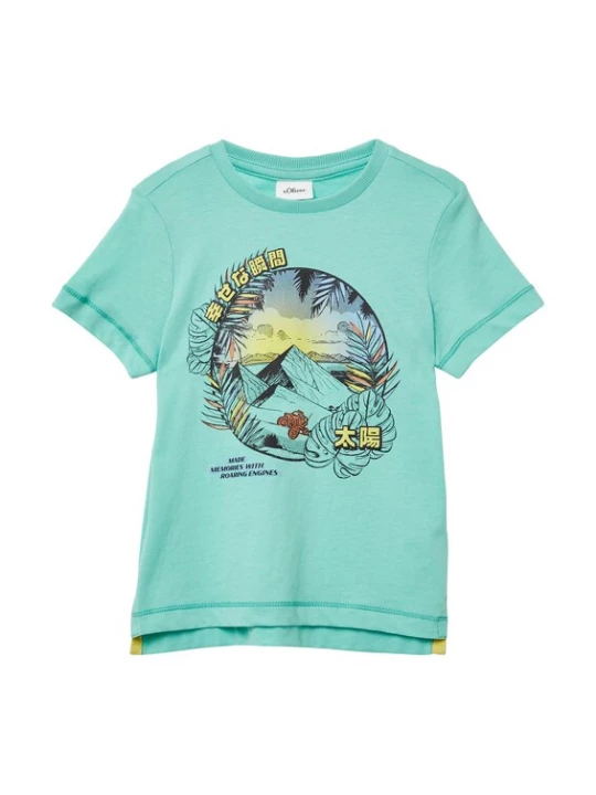 Foto van product s.Oliver Shirt turquoise / nachtblauw / geel