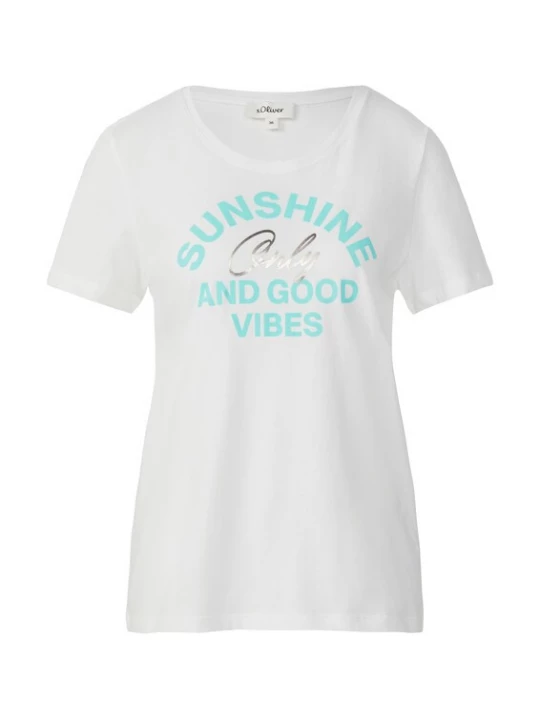 Foto van product s.Oliver Shirt turquoise / zilver / wit