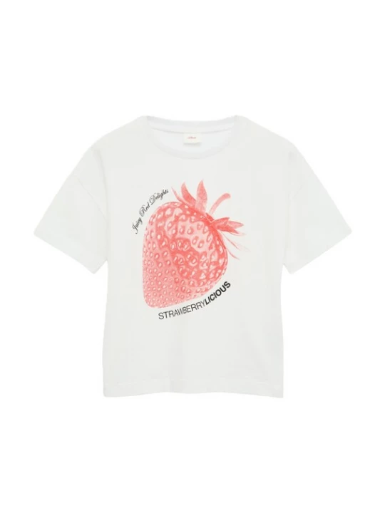 Foto van product s.Oliver Shirt watermeloen rood / lichtrood / zwart / wit